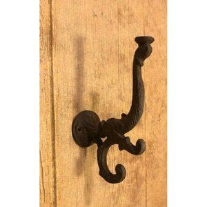 One (1) Cast Iron Chinese Dragon 8" Wall Hook Dolphin Wall Hooks 0170-01204 R